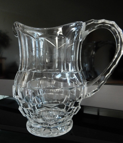 Glass water jug - jug, vintage