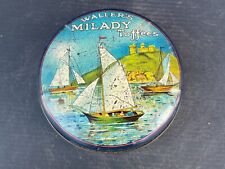 56969 Old Vintage Antique Tin Sign Box Food Biscuit Sample Candy Sweet Toffee