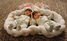 Twin Reborn Dolls with Accessories by Manola Vintage Doll