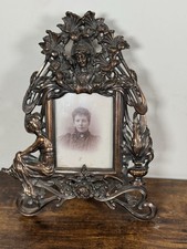 Art Nouveau Bronzed Cast Iron