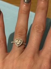 Platinum Diamond Heart Shaped