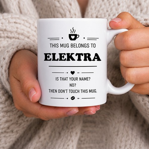 Funny elektra mug personalised - funny,