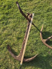Large Vintage Ship Boat Anchor Suffolk Barge Victorian Original Garden Statue 