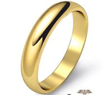 9ct 9K Yellow Gold Plated Men Women Plain Wedding Band Ring All Sizes W=5mm UK*