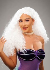 Womens White Curly Ursula