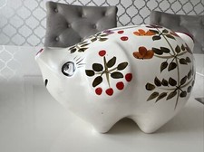 Vintage ARTHUR WOOD PIGGY BANK MONEY BOX 5537 With Stopper