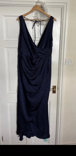 Coast navy satin maxi dress - maxi,