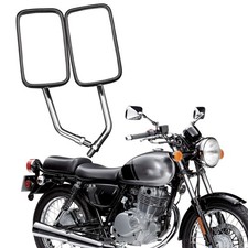 10mm Chrome Rectangle Moto Rearview Mirrors For Suzuki TU250 TU250X GS500 GS500E