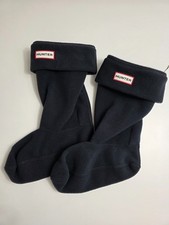 Hunter Navy Blue Fleece Wellie