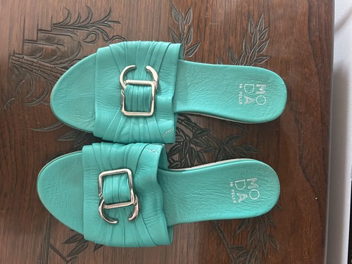 Moda pelle slider sandals - in,