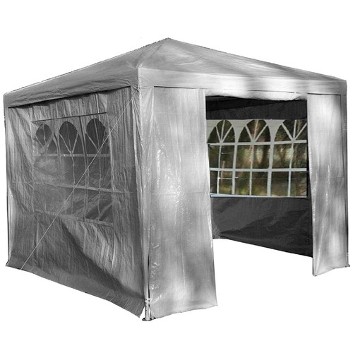 Grey gazebo garden marquee - garden,