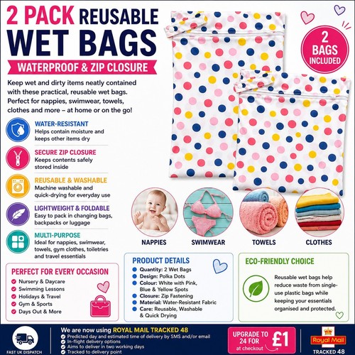 Pack reusable wet bags - wet,