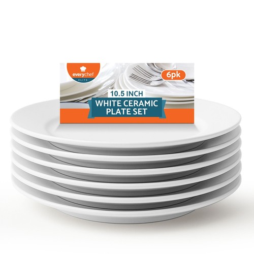 White ceramic plate 5 - white,