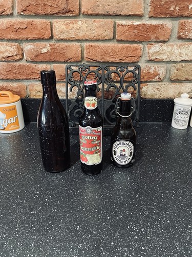Old vintage glass bottles - old,