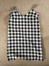 tartan black and white dress