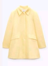 BNWT ZARA yellow Coat Jacket Size UK Small.  Z8