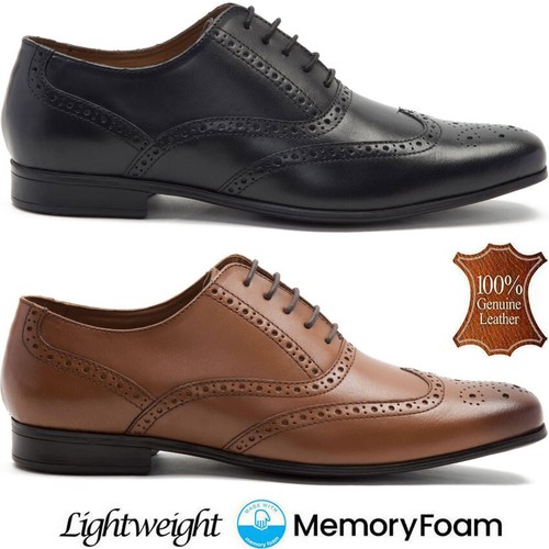 Mens leather brogues shoes - mens,