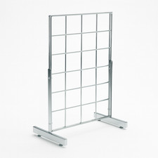 Counter Top Grid Mesh Display Stand Retail Shop Freestanding Chrome Rack