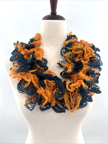Handmade ruffle yarn scarf - handmade,