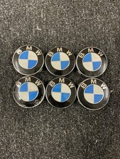 Set of 6 BMW Wheel Centre Caps For Most 1 3 5 7 Series