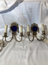 Vintage WALL LAMPS, a pair, Gustavian style. Brass