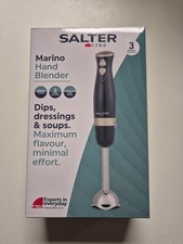 Salter Marino Hand Blender Immersion Blending 2 Speeds Settings Blue Grey 600 W
