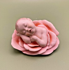 RARE Florence My Rose Pink Guiseppe Armani Italy Baby Newborn Sculpture Figurine