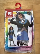 SMIFFYS GIRLS DELUXE LITTLE MISS HATTER COSTUME. ALICE WONDERLAND. LGE AGE 10-12