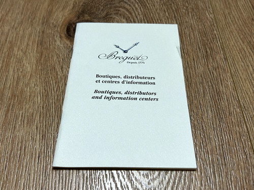 Booklet breguet boutiques - breguet,