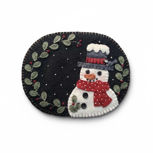 Mug rug wool felt - mug,