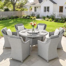 7 Pieces Rattan Garden Dining