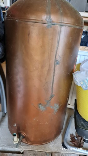 Copper hot water cylinder tank - copper,
