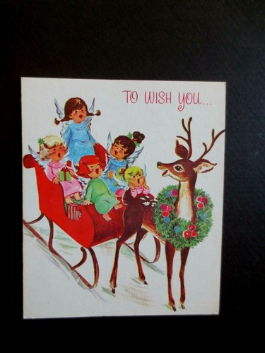L654 vtg unused xmas greeting - vtg,