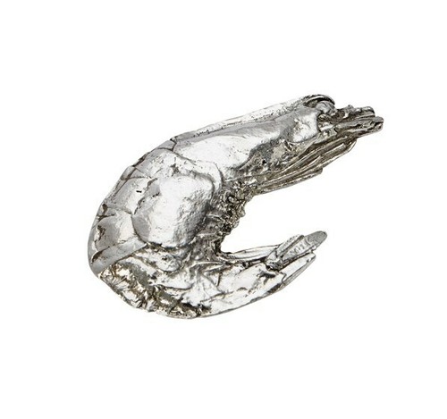 Cast pewter prawn - cast,