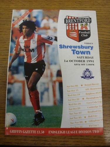 1994 brentford v - 01/10/1994,