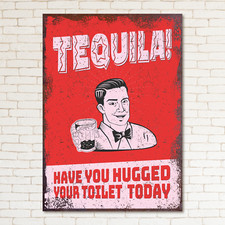 TEQUILA Retro Metal Sign Man