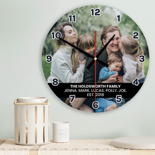 Personalised photo wall clock - photo,