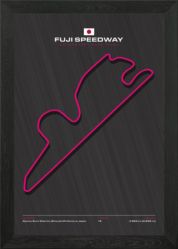Fuji speedway circuit framed - speedway,