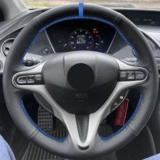 DIY Black+Blue Steering Wheel