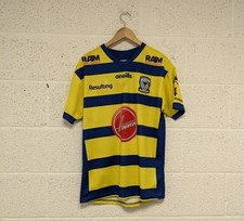 O'Neills Warrington Wolves Rugby Shirt 2021 Yellow Blue - Size M