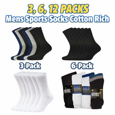 Mens Sports Socks 6 Pairs