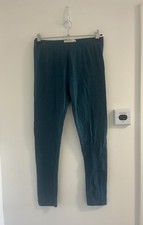 Seasalt Leggings Womens Size UK 14 Teal Blue Organic Cotton Sea-Legs Stretch
