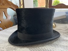 Vintage Top Hat Black Silk