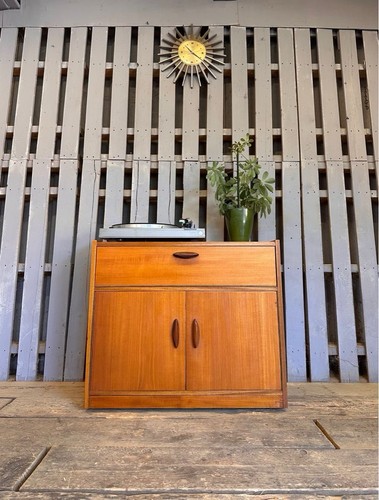 Small teak record - teak, cabinet