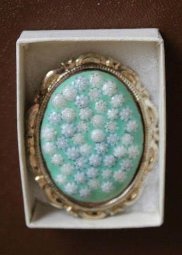 New handmade green - green, millefiori