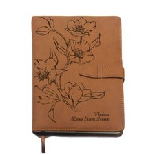Personalised Leather Notebook Lined Journal Diary Notepad School Office Business
