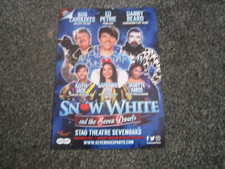 BOB CAROLGEES & SPIT THE DOG - hand signed Pantomime flyer RARE