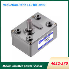 4632-370 Worm Gear Box 6mm Shaft Reduction Ratio 40-3000 for Geared Motor
