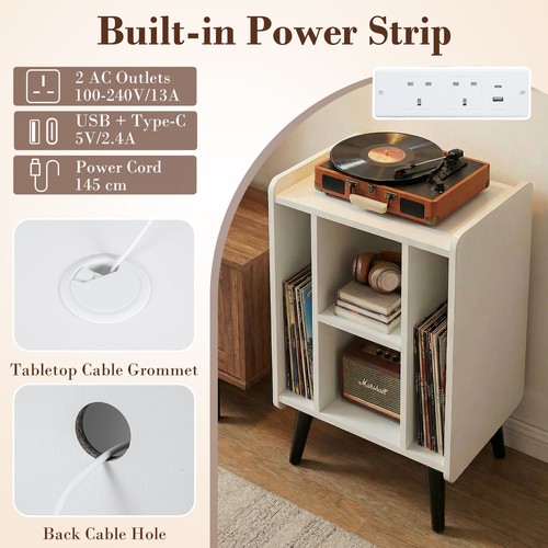 Record storage turntable - storage, stand