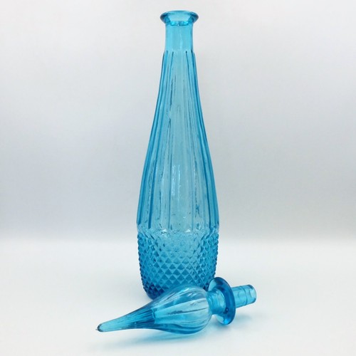 Empoli genie bottle blue glass - empoli,
